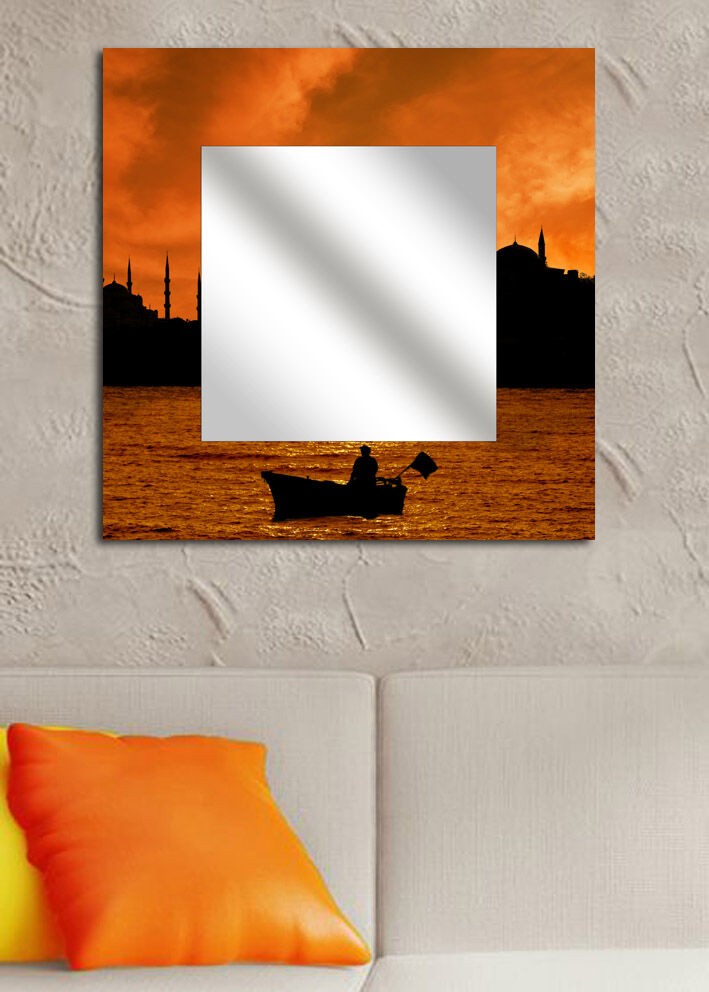 Zidno ogledalo MA-36, 50x50 cm, šareno