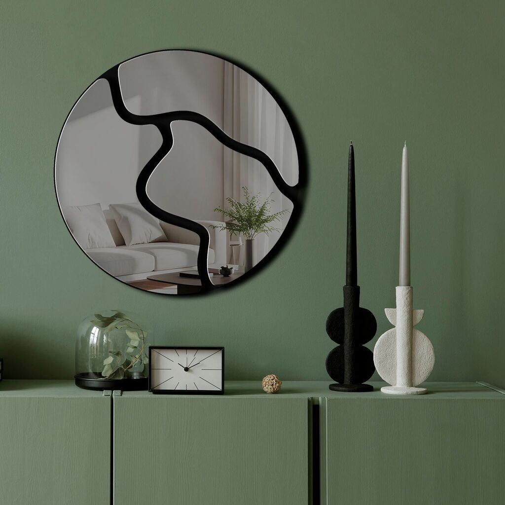 Zidno ogledalo Ozgl507, 48x48 cm, Siva