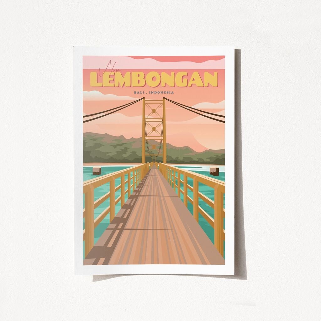 Wallity Poster Lembongan Bali Indonezija-1950, 42x59,4 cm