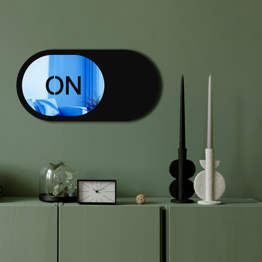 Zidno ogledalo Ozgl510, 60x30 cm, Plavo