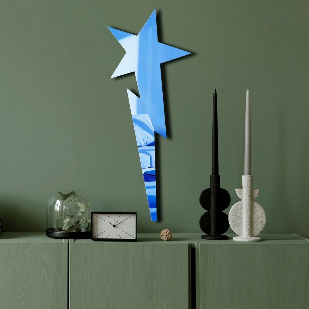 Zidno ogledalo Ozgl521, 24x60 cm, Plavo