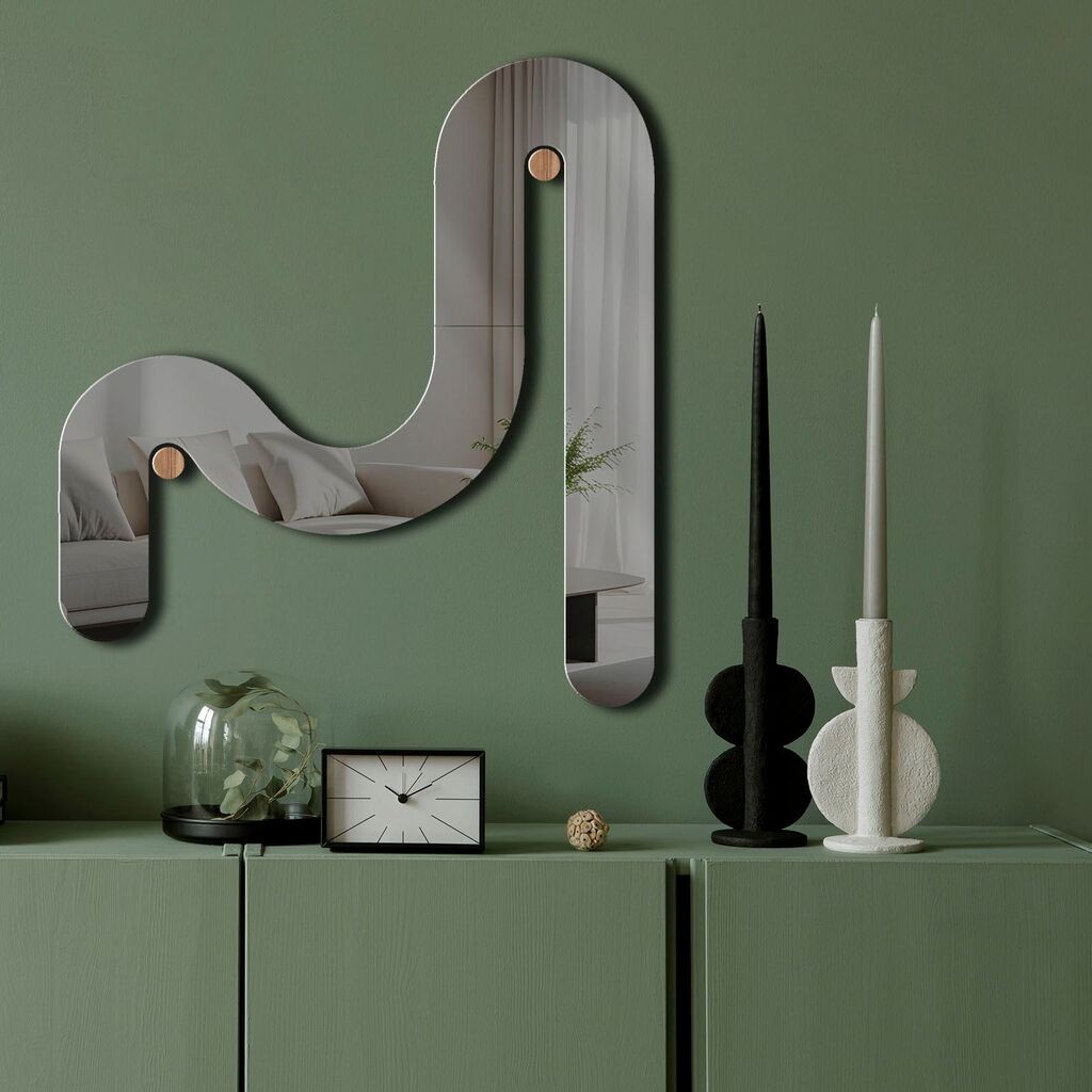 Wallity Ogledalo Ozgl509, 51x56 cm, Sivo