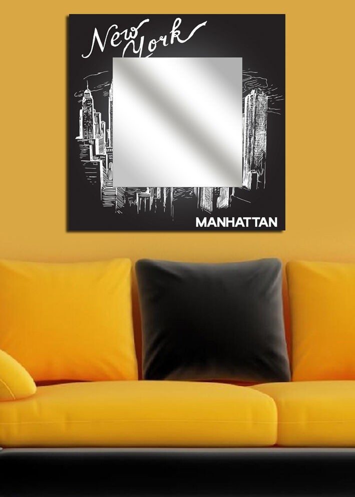 Zidno ogledalo MA-25, 50x50 cm, šareno