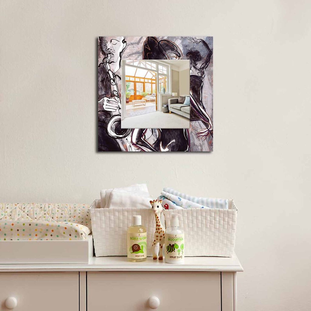 Zidno ogledalo MA-14, 50x50 cm, šareno