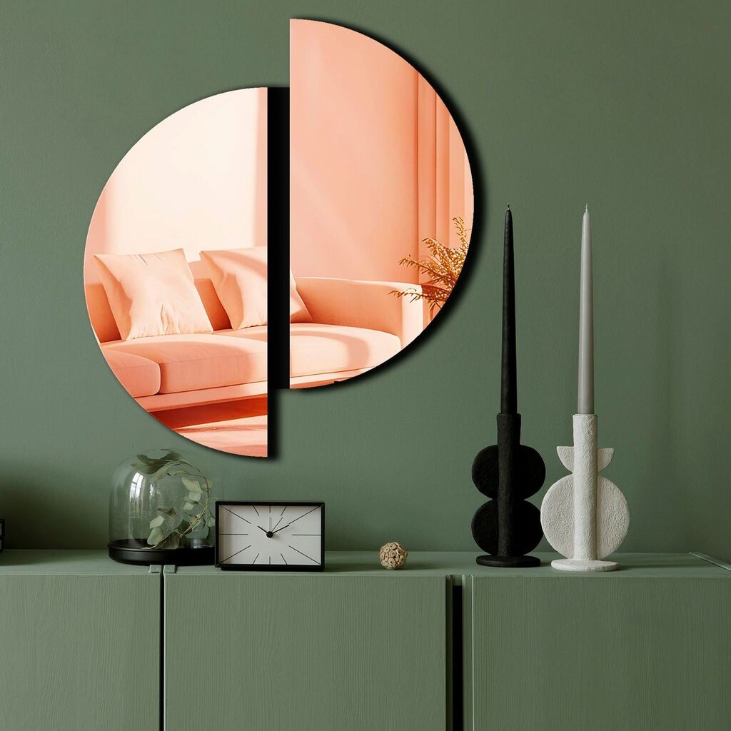 Wallity Ogledalo Ozgl522, 44x50 cm, Rose-gold