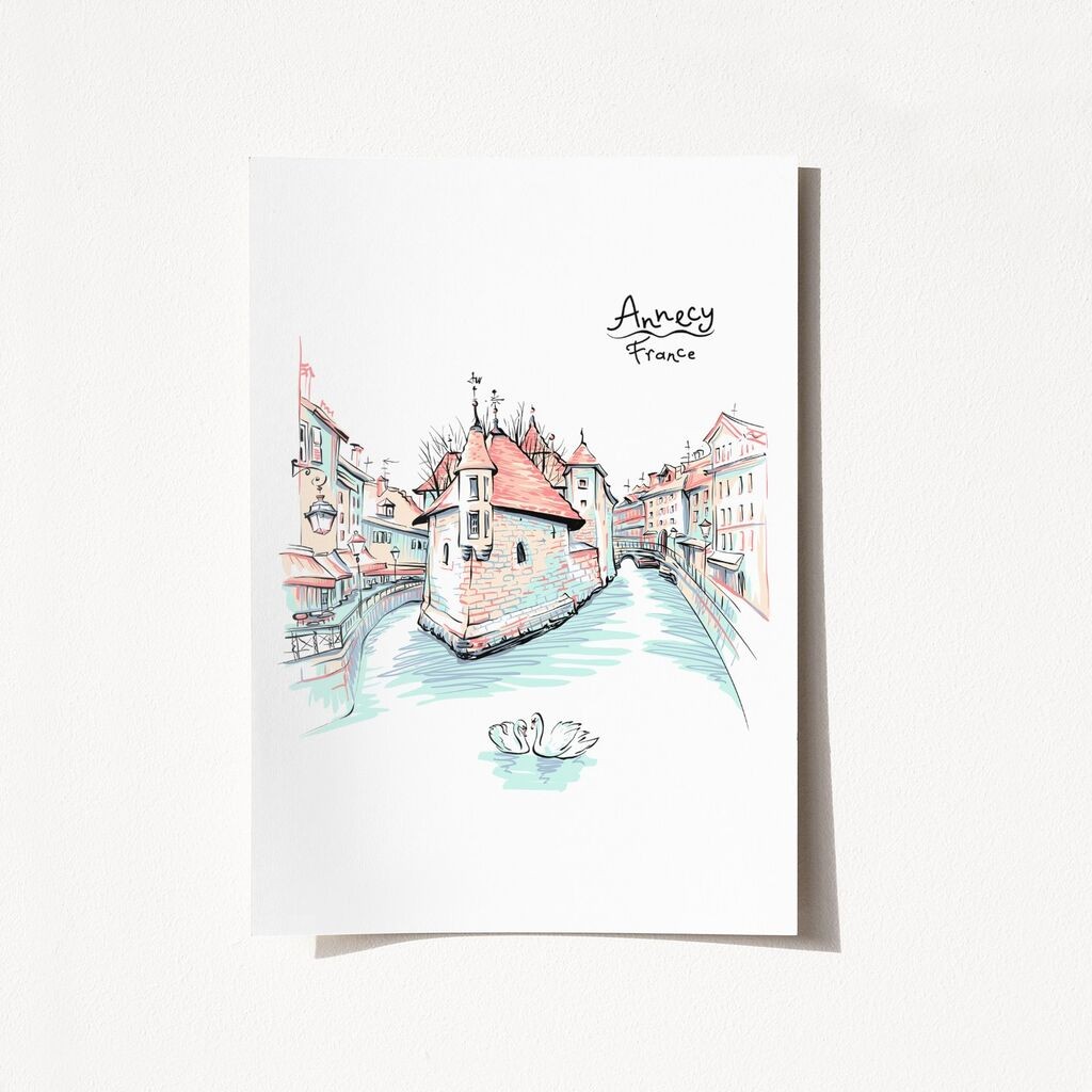 Poster Wallity Annecy Francuska-2032, 21x29,7 cm