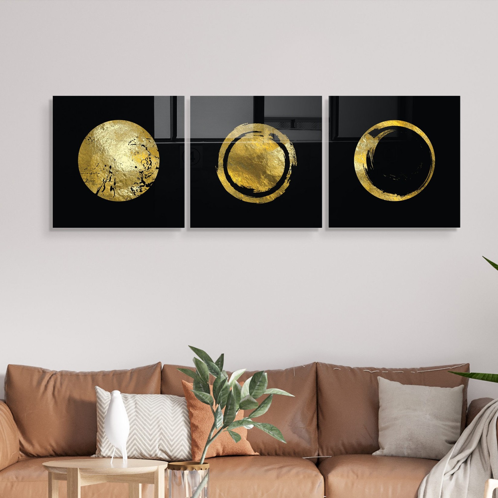 Wallity trodijelna slika od kaljenog stakla