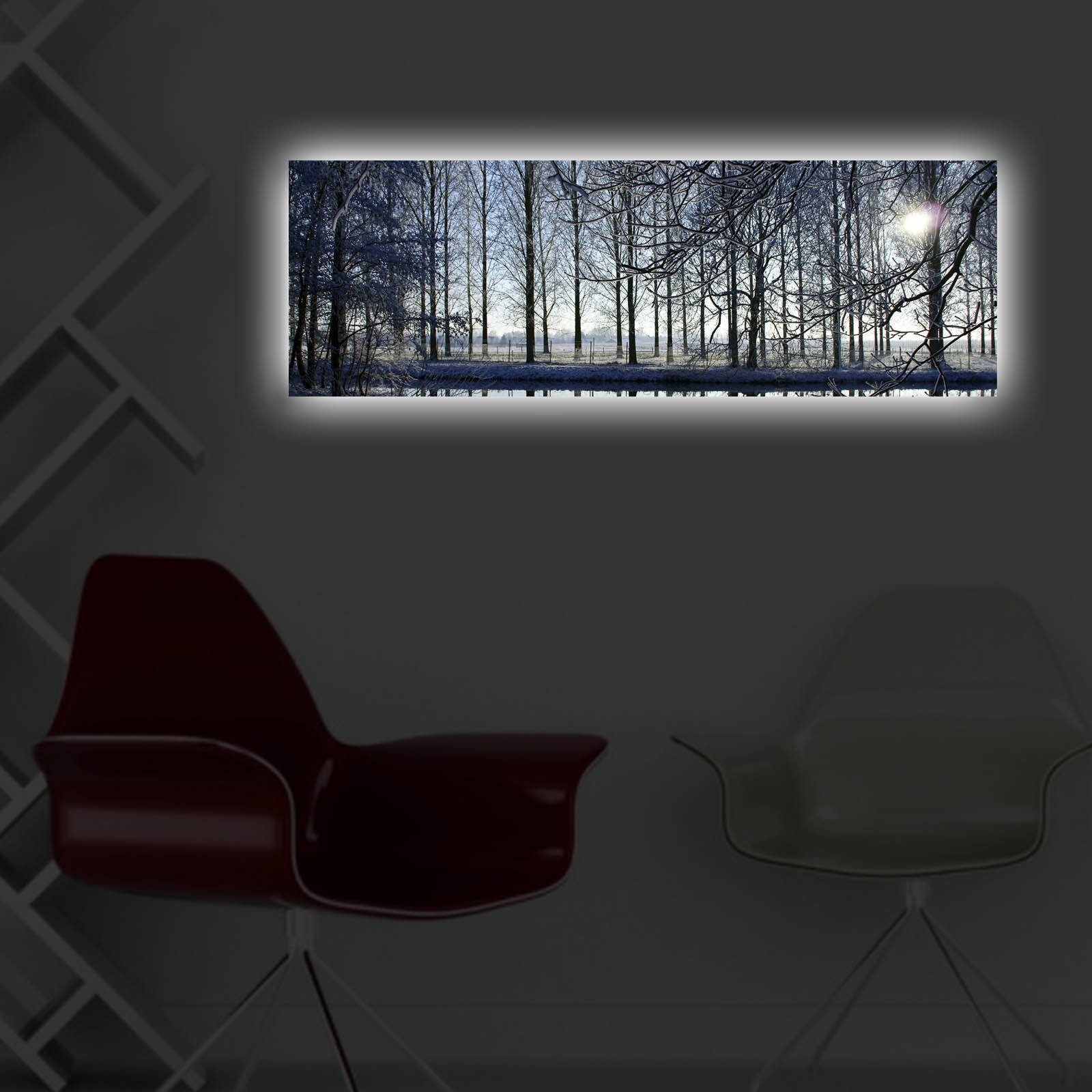 Slika na platnu Wallity sa LED osvetljenjem 30x90cm