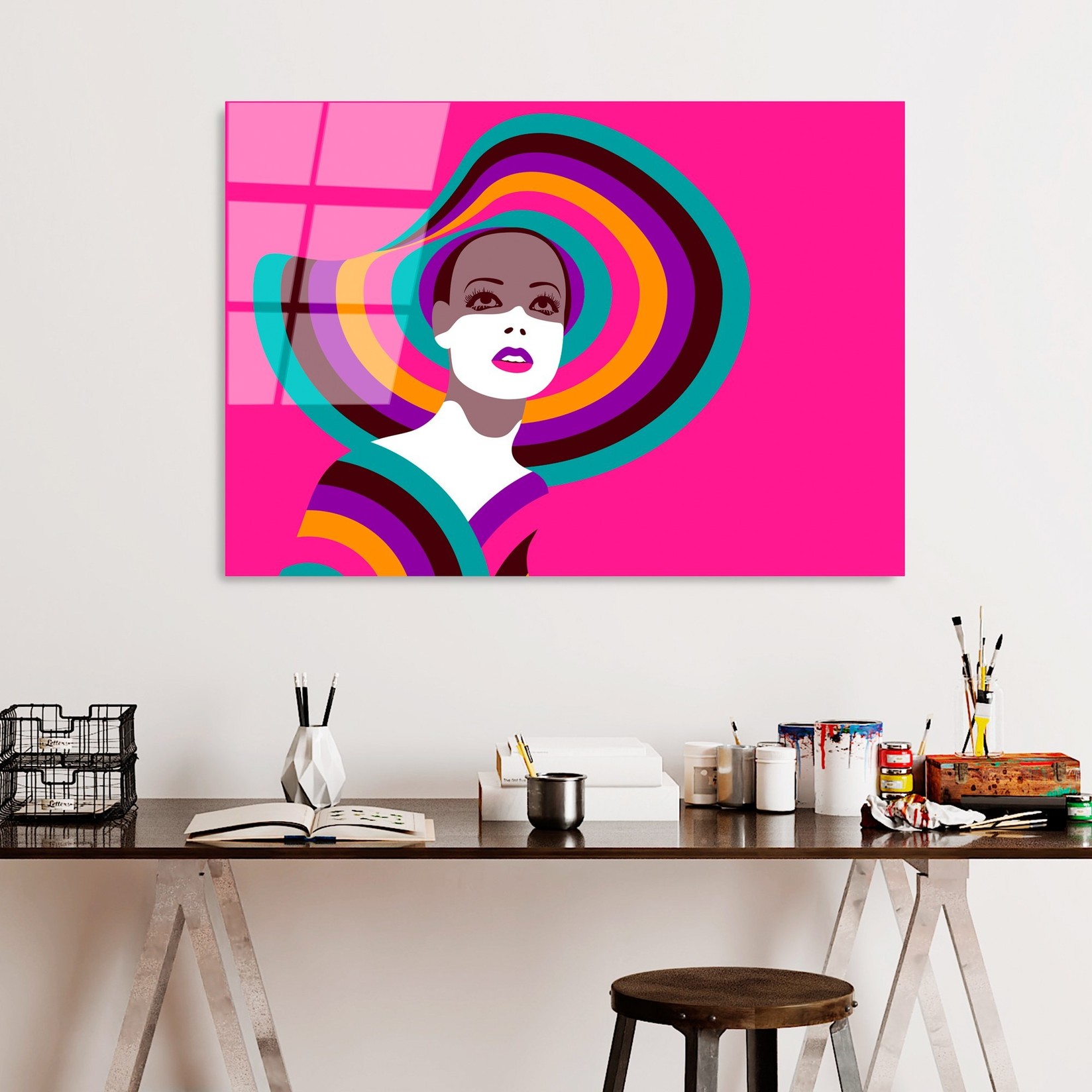 Wallity Slika od kaljenog stakla 70x100cm