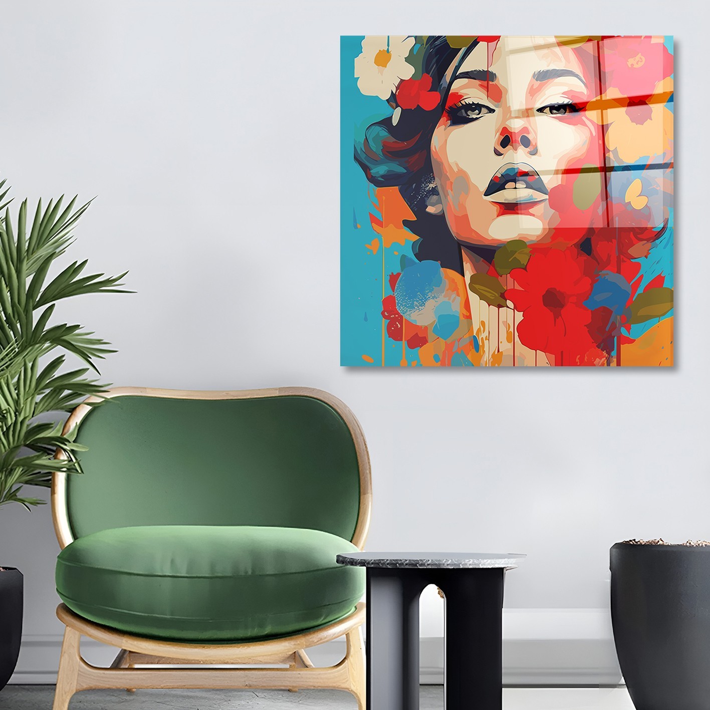 Wallity Slika od kaljenog stakla 50x50cm