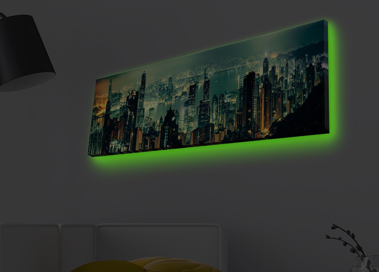 Slika na platnu Wallity sa LED osvetljenjem 30x90cm