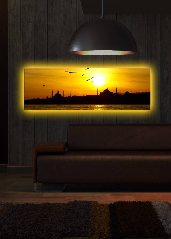 Slika na platnu Wallity sa LED osvetljenjem 30x90cm