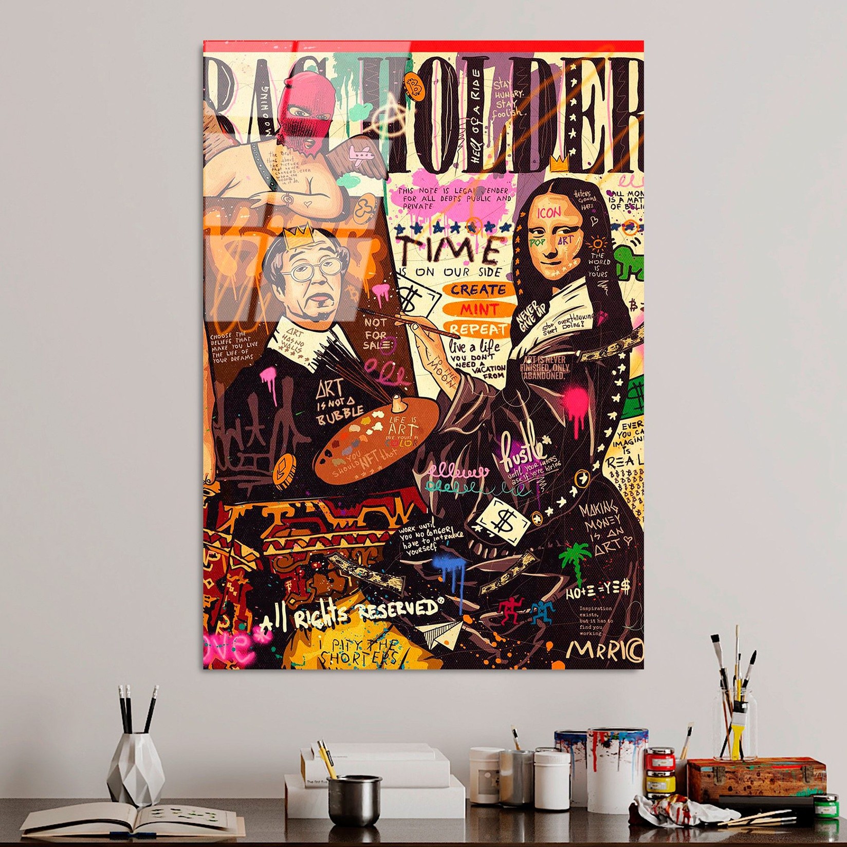 Wallity Slika od kaljenog stakla 70x100cm