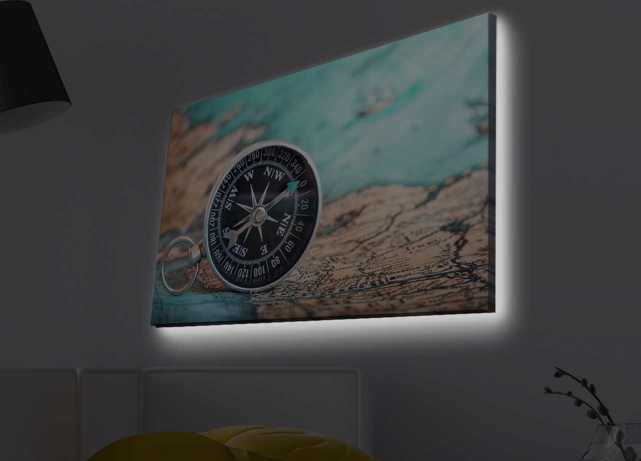 Slika na platnu Wallity sa LED osvetljenjem 45x70cm