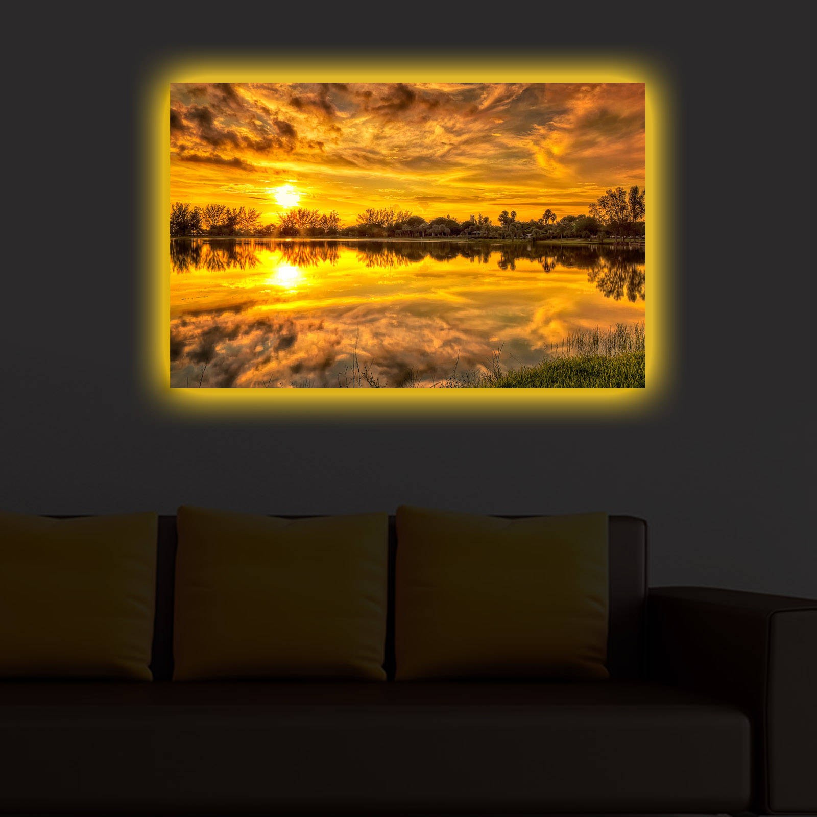 Slika na platnu Wallity sa LED osvetljenjem 45x70cm