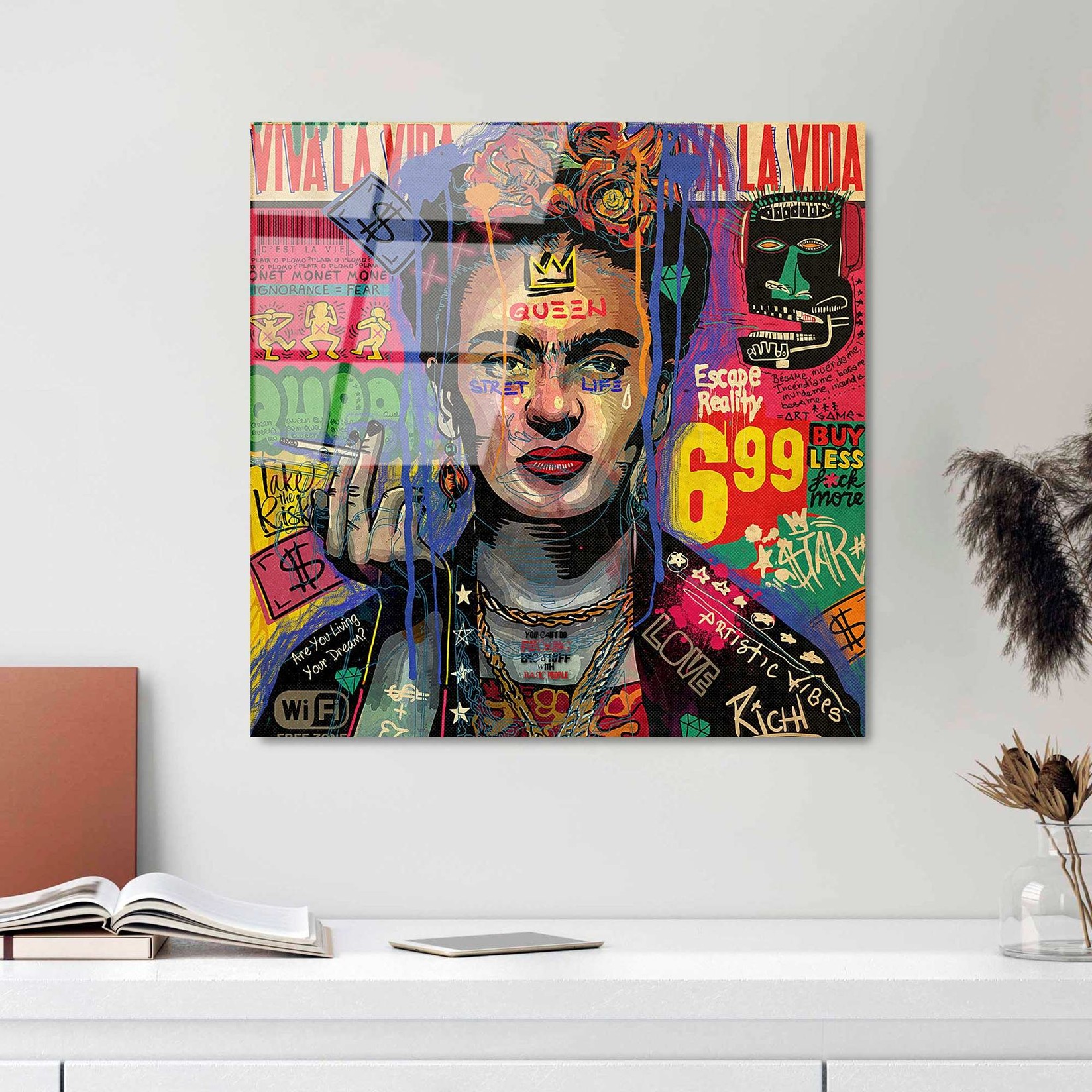 Wallity Slika od kaljenog stakla 50x50cm