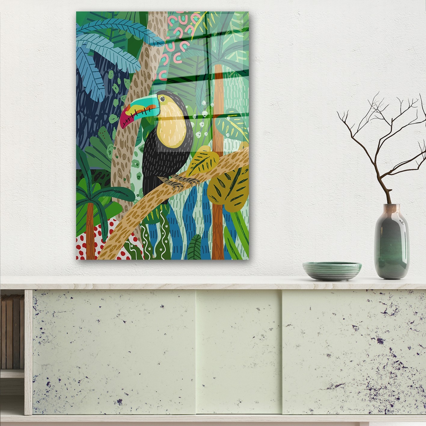 Wallity Slika od kaljenog stakla 70x100cm