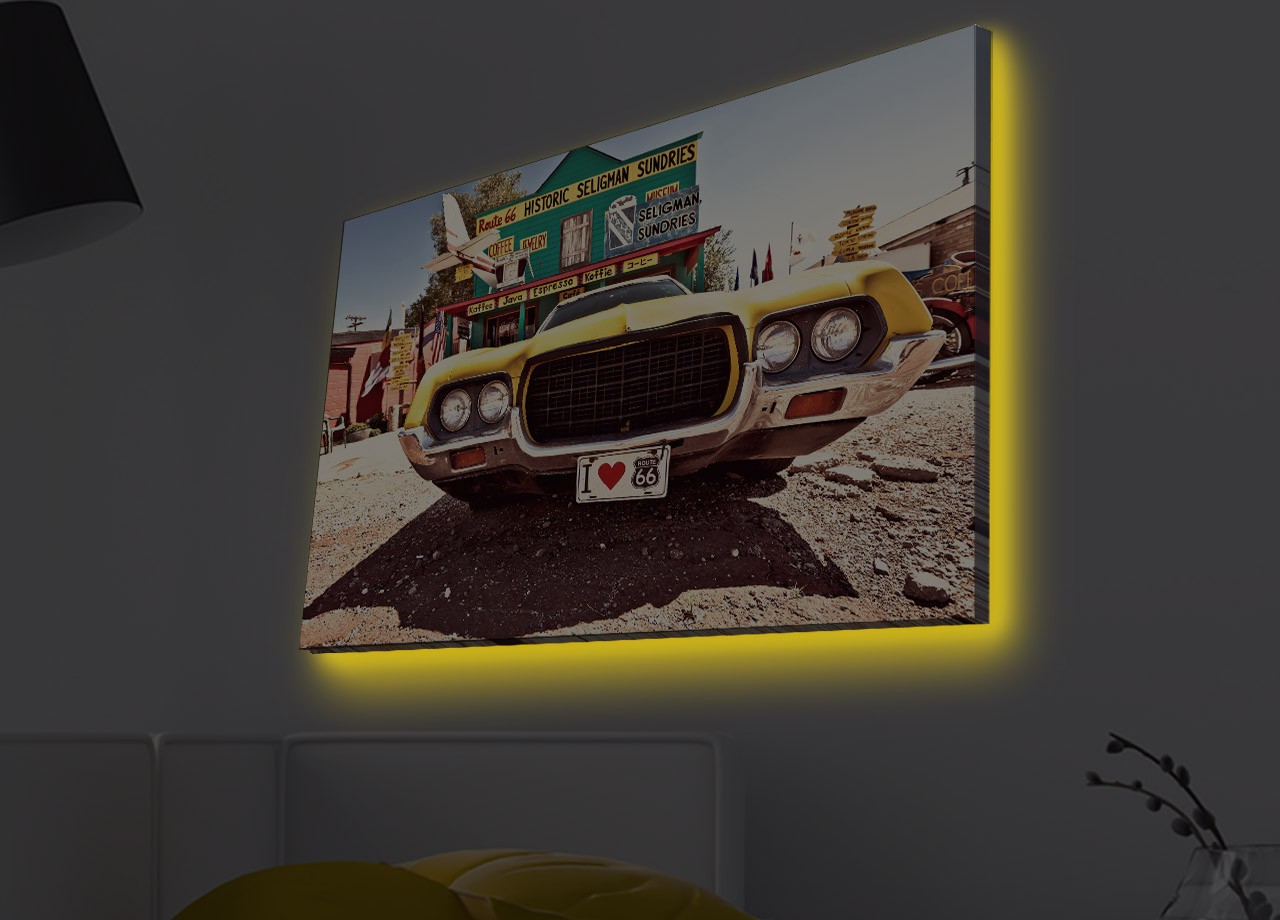 Slika na platnu Wallity sa LED osvetljenjem 45x70cm