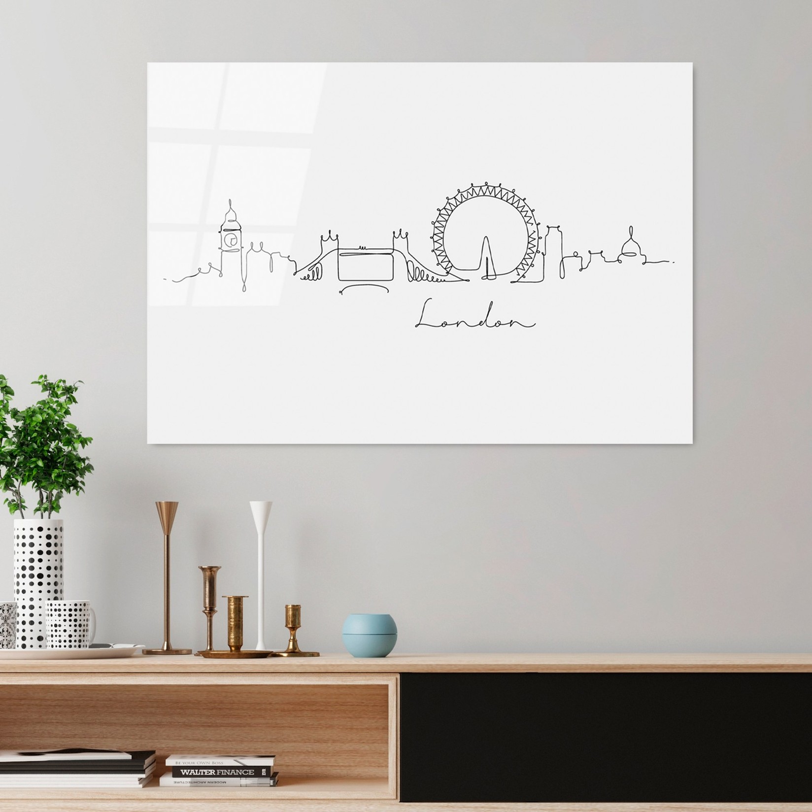 Wallity Slika od kaljenog stakla 70x100cm