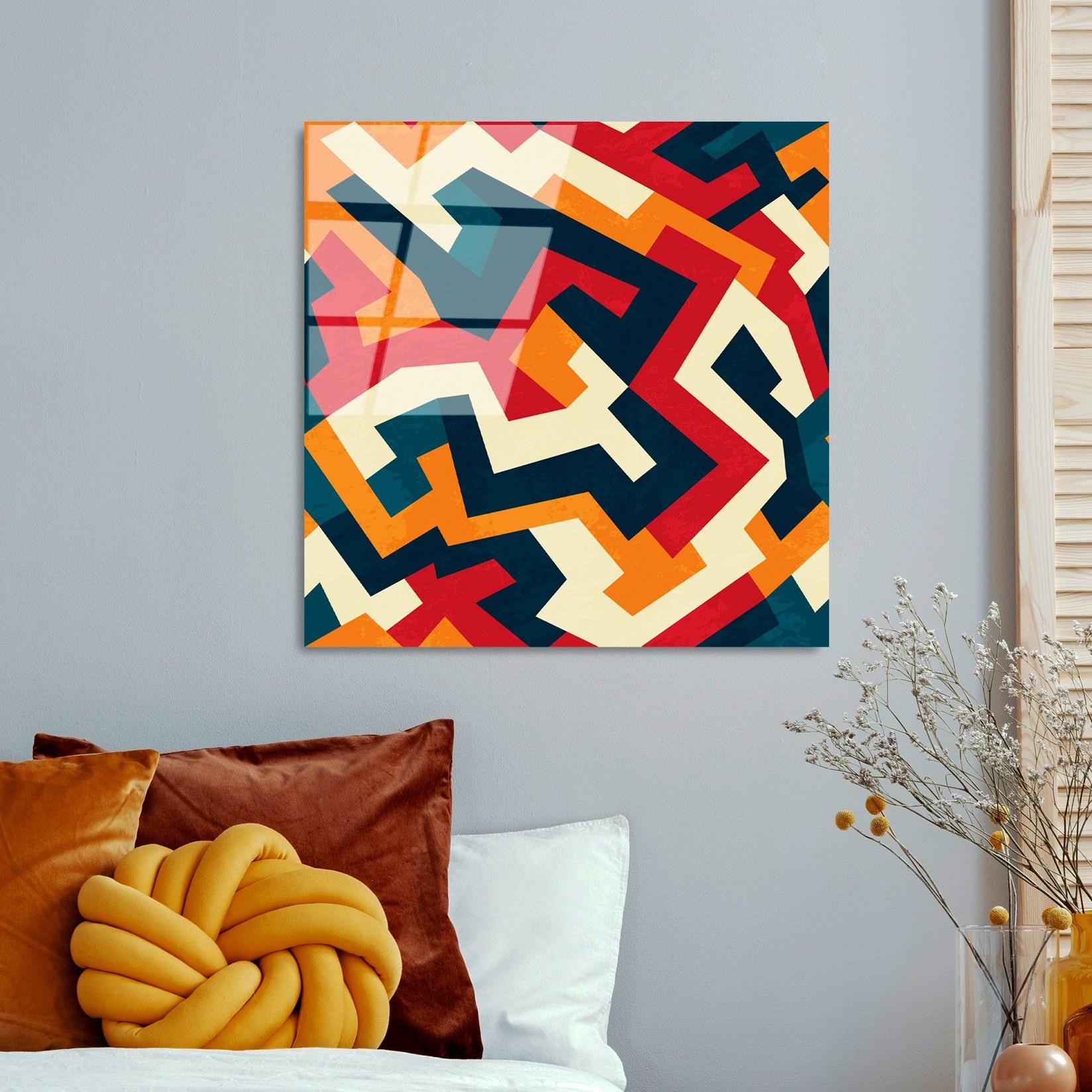 Wallity Slika od kaljenog stakla 50x50cm