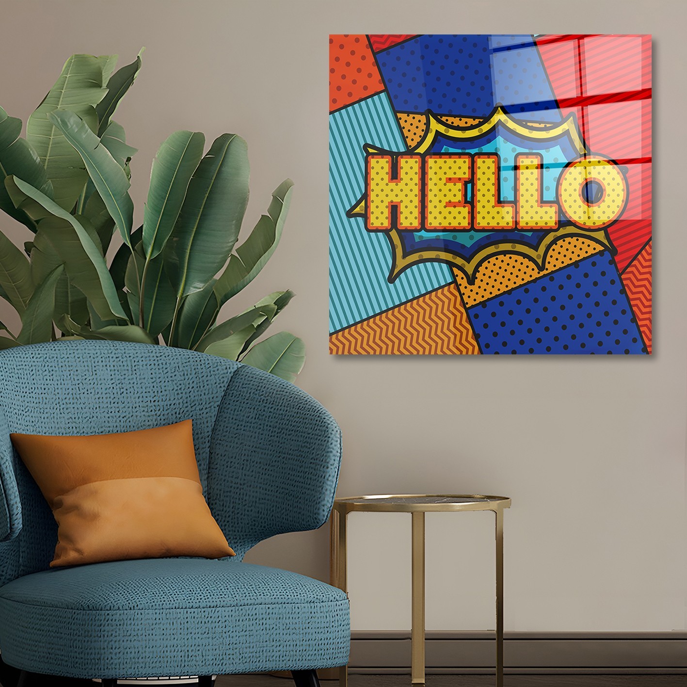 Wallity Slika od kaljenog stakla 70x70cm