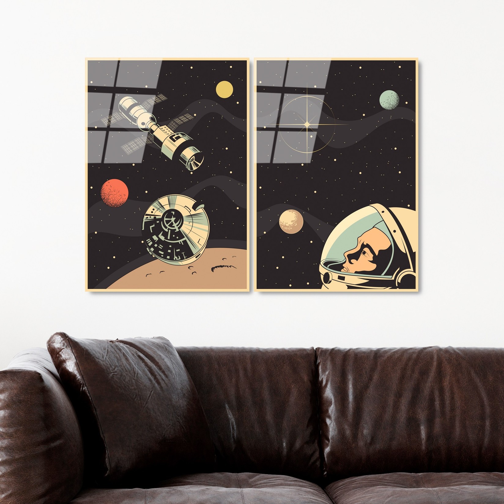 Wallity dvodijelna slika od kaljenog stakla