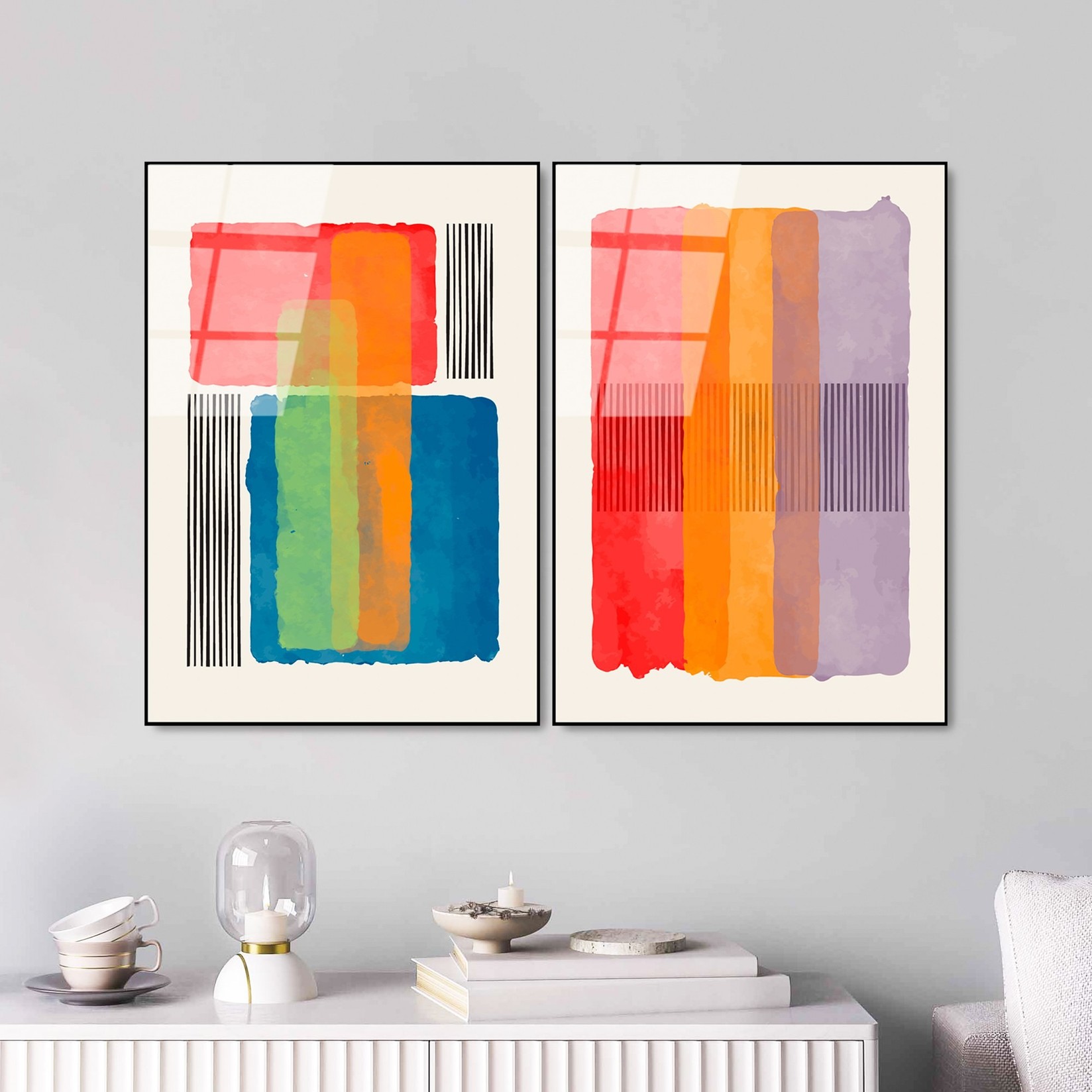 Wallity dvodijelna slika od kaljenog stakla