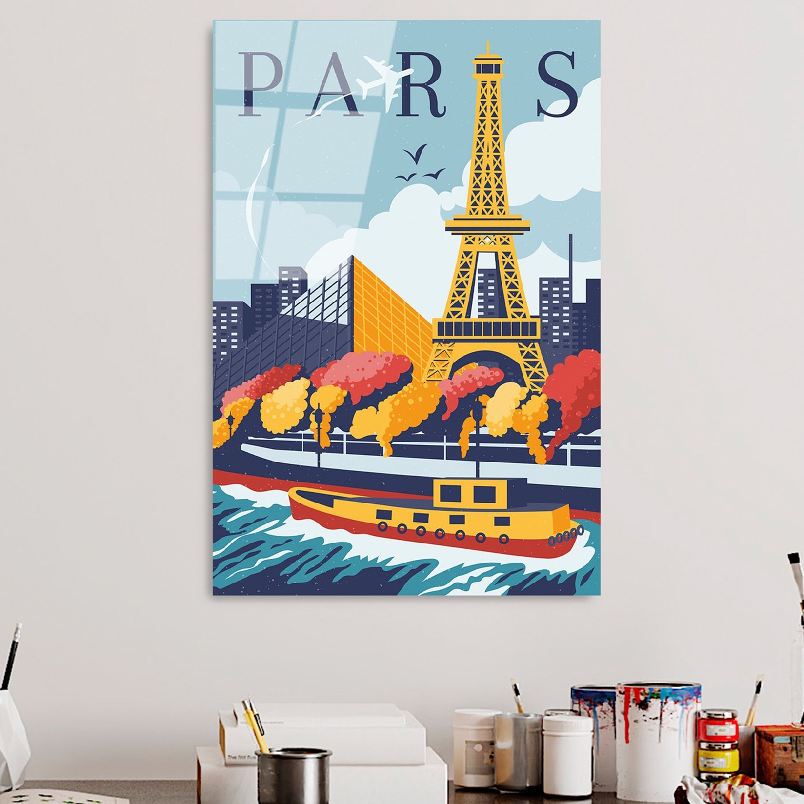 Wallity Slika od kaljenog stakla 30x45cm