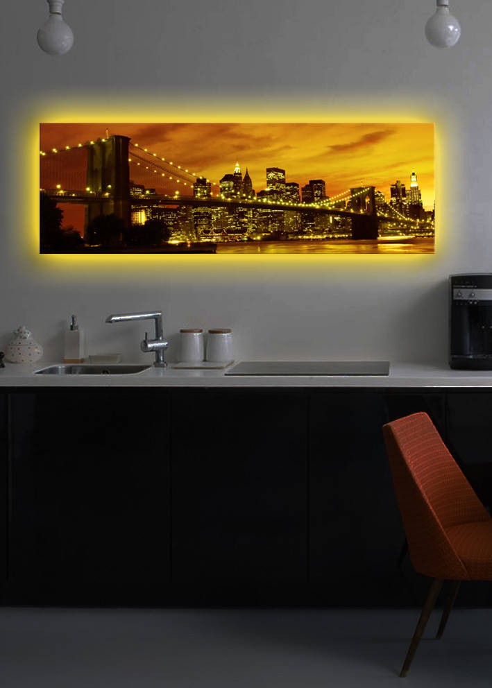 Slika na platnu Wallity sa LED osvetljenjem 30x90cm