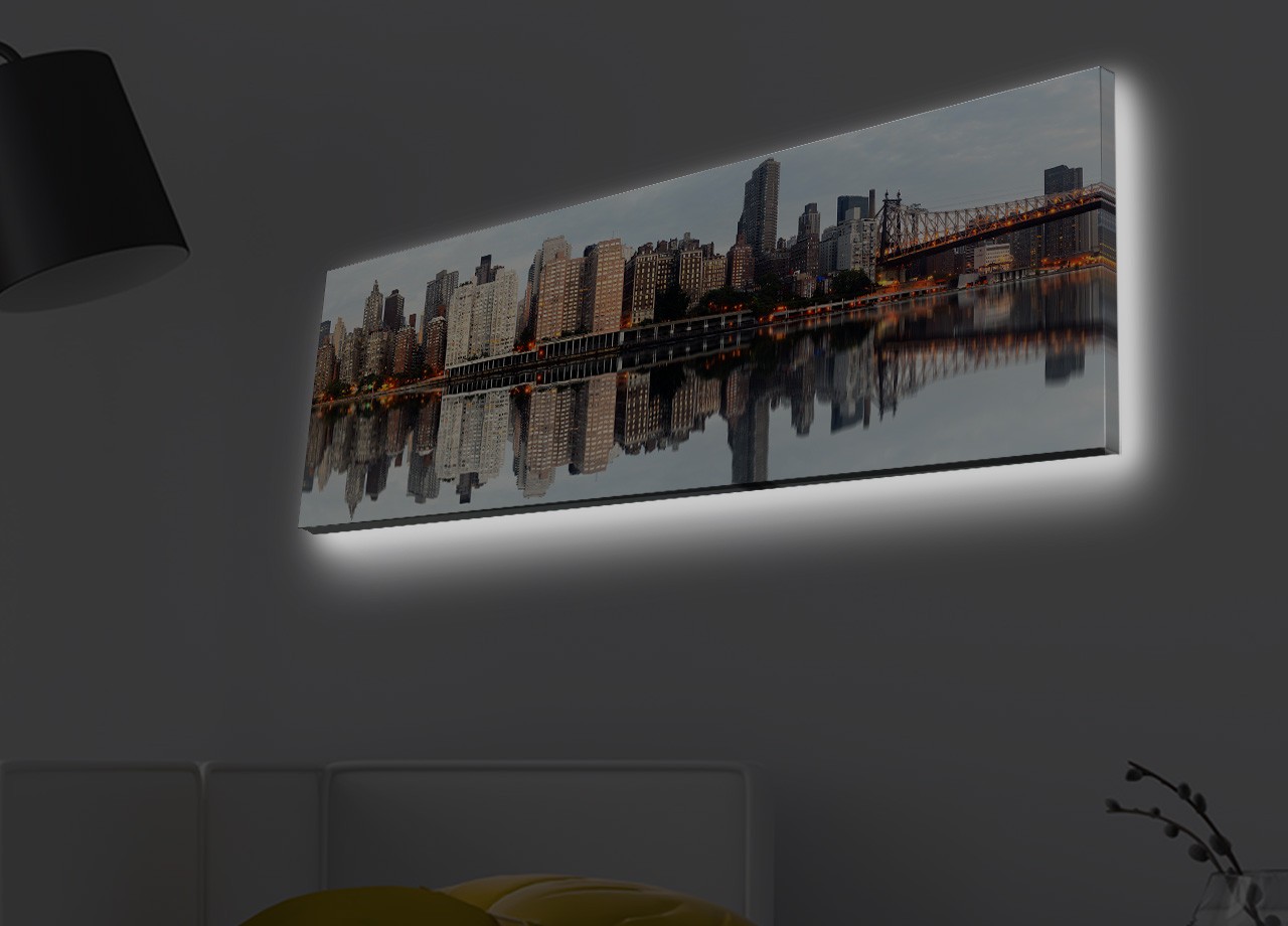 Slika na platnu Wallity sa LED osvetljenjem 30x90cm