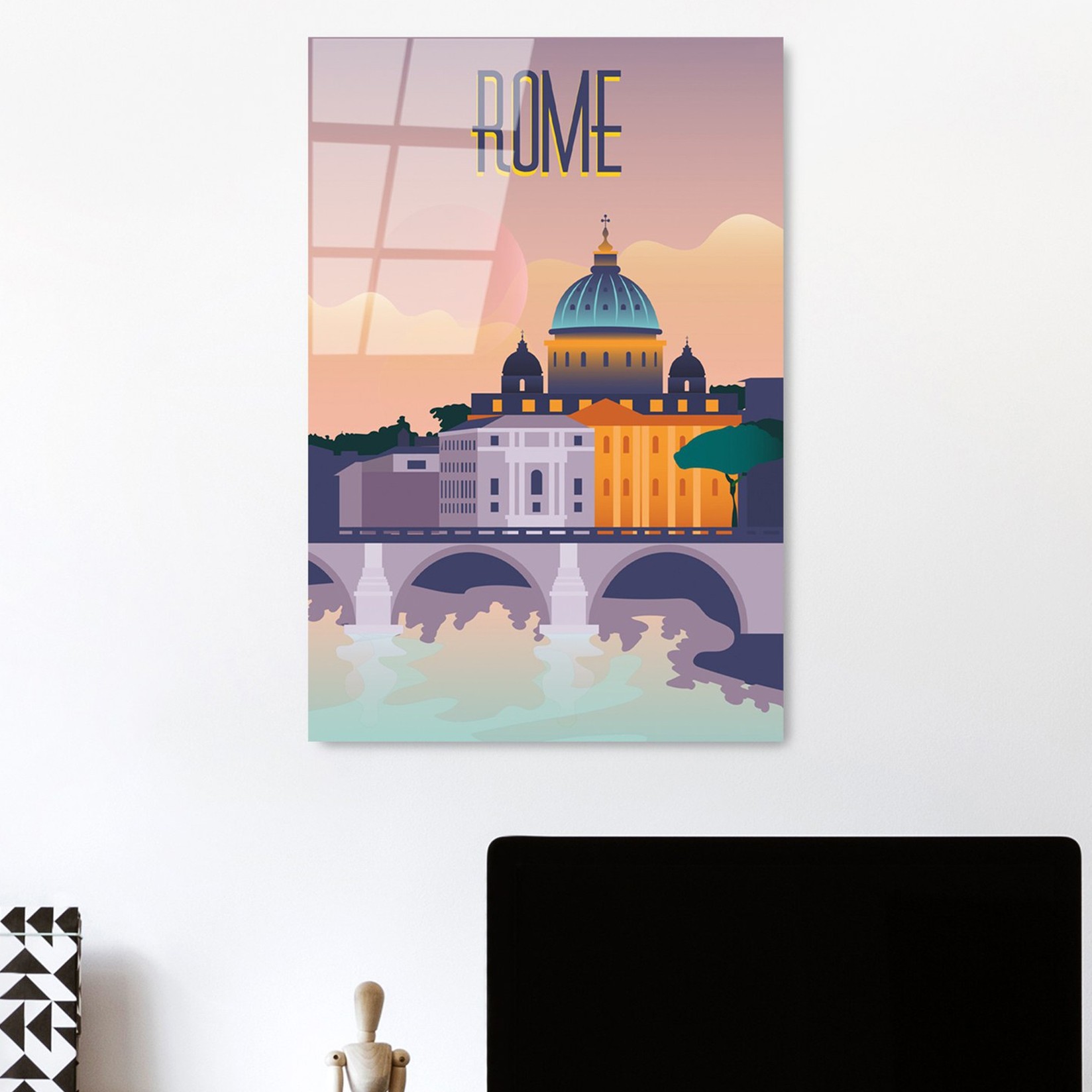 Wallity Slika od kaljenog stakla 30x45cm