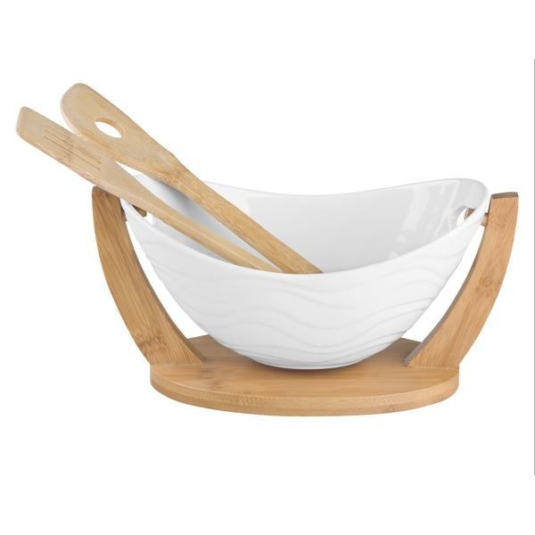 FG HAUS Posuda za salatu BR-2431, Bijela