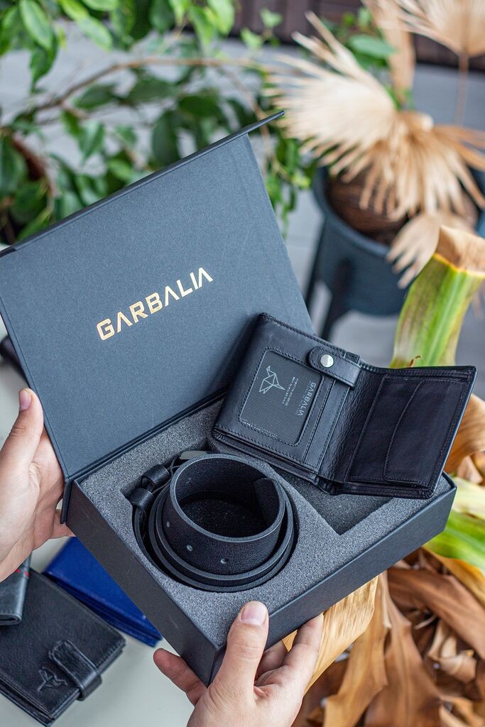 Garbalia muški kaiš i novčanik Kanada, crni