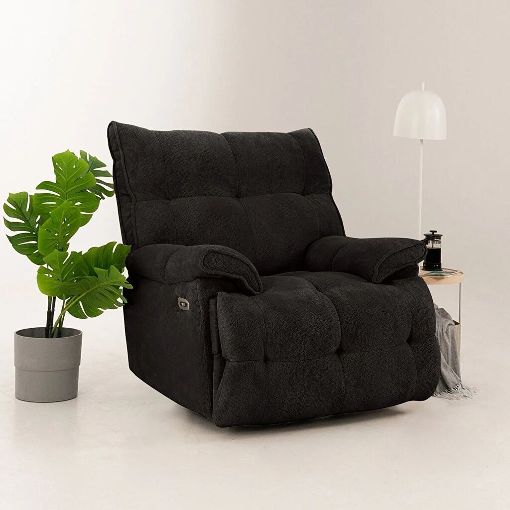 Atelier del Sofa Električna fotelja Soft Electric, 100 x 105 x 80 cm, Crna