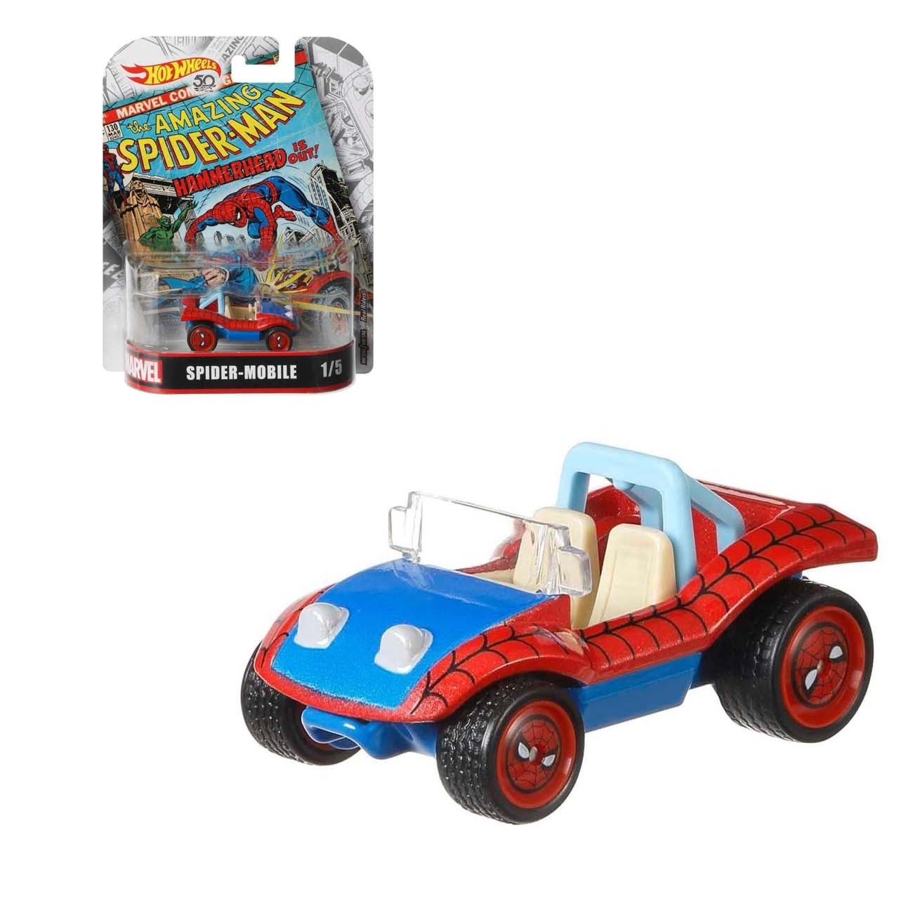 Mattel Igračka vozilo Spider-mobile Hot Wheels, Šarena