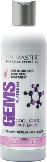 Spa Master Balzam za bojenje kose Platinum Gem pH 4.5 za plavu i sivu kosu sa antižutim efektom, 330 ml