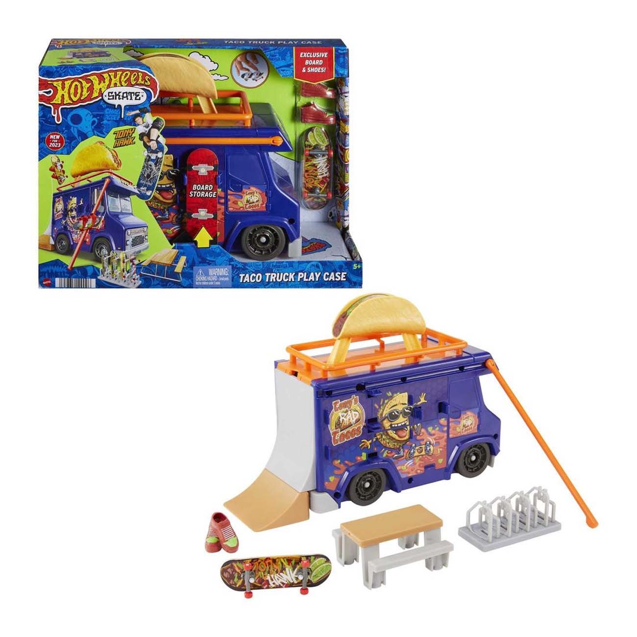 Mattel Set Taco kamion sa skateboardom za prste Hot Wheels