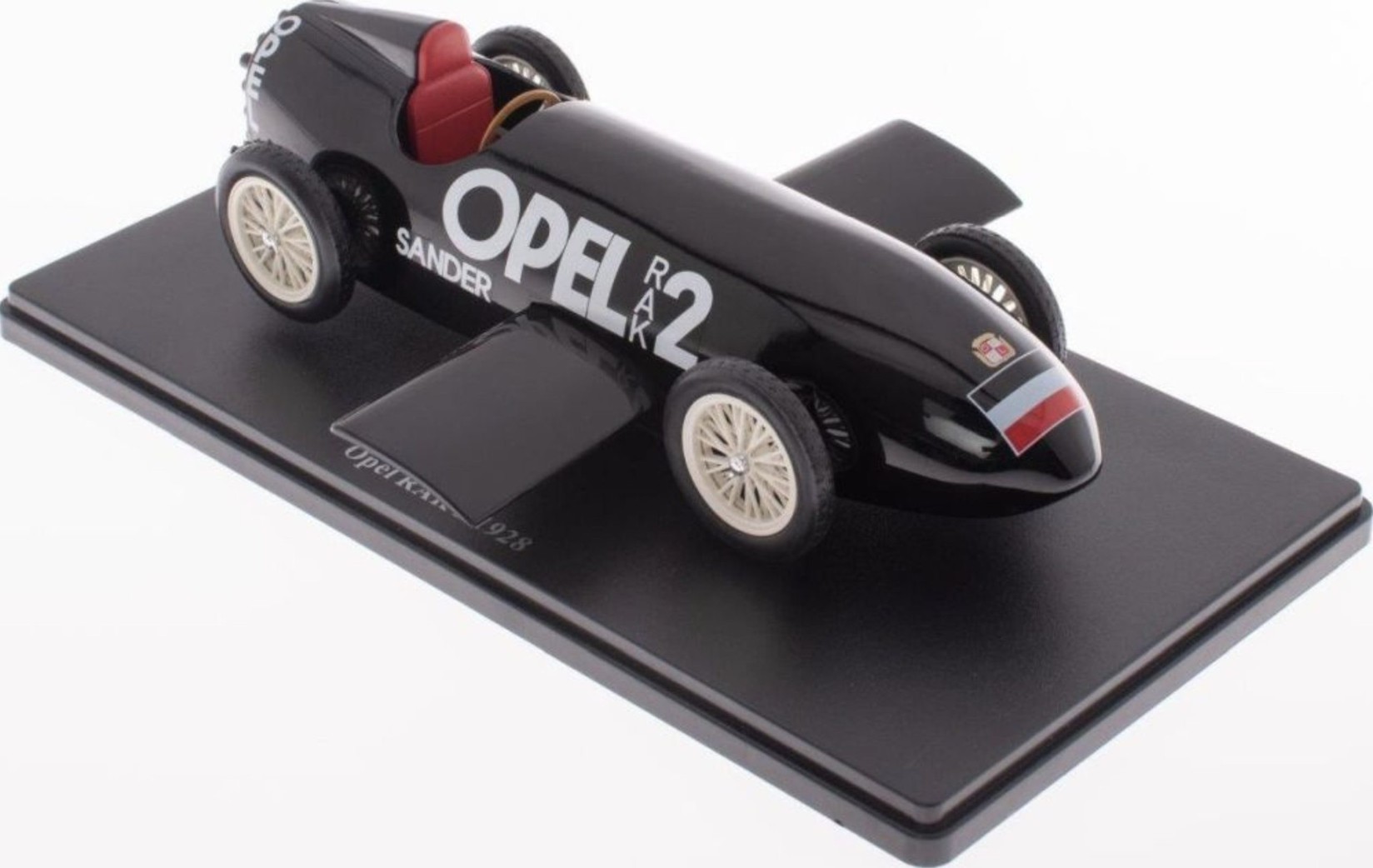 Kolekcionarski autić Opel RAK 2 1928, Crni