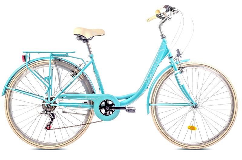 Capriolo Ženski bicikl 28"/18" Diana City, Tirkizno-Krem