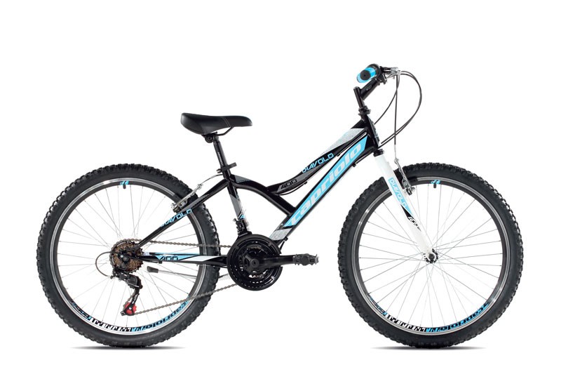 Capriolo Bicikl za dječake 24"/13" Diavolo 400, Crno-Svijetloplavi