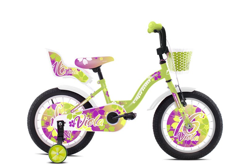 Capriolo Bicikl za djevojčice 16"/16" Viola 16, Svijetlozeleno-Ljubičasti