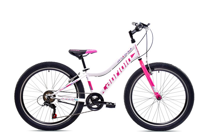 Capriolo Bicikl za djevojčice 24"/13" Diavolo 400, Bijelo-Roza