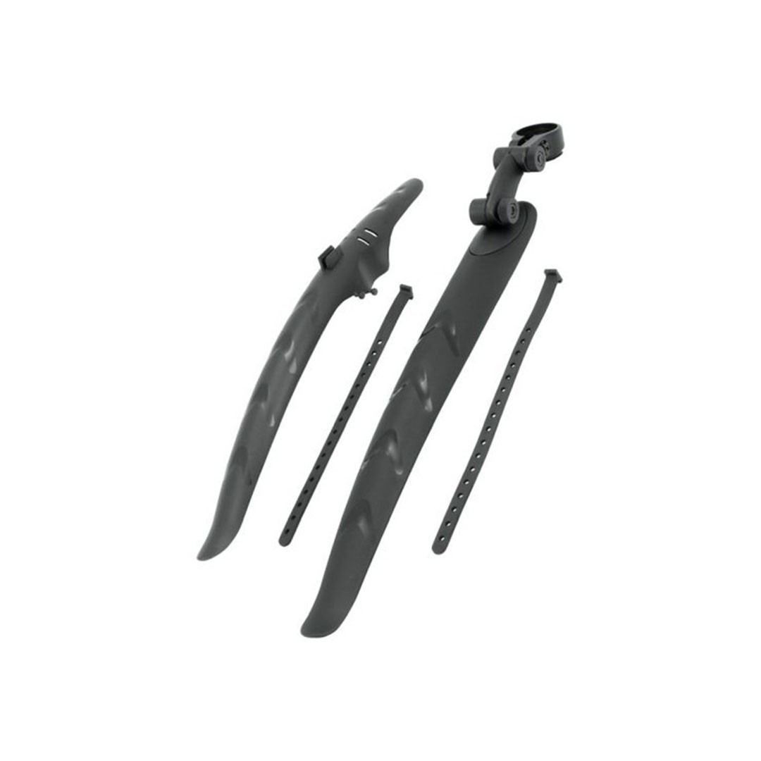 Set blatobrana prednji i zadnji pvc za bicikl, Crni