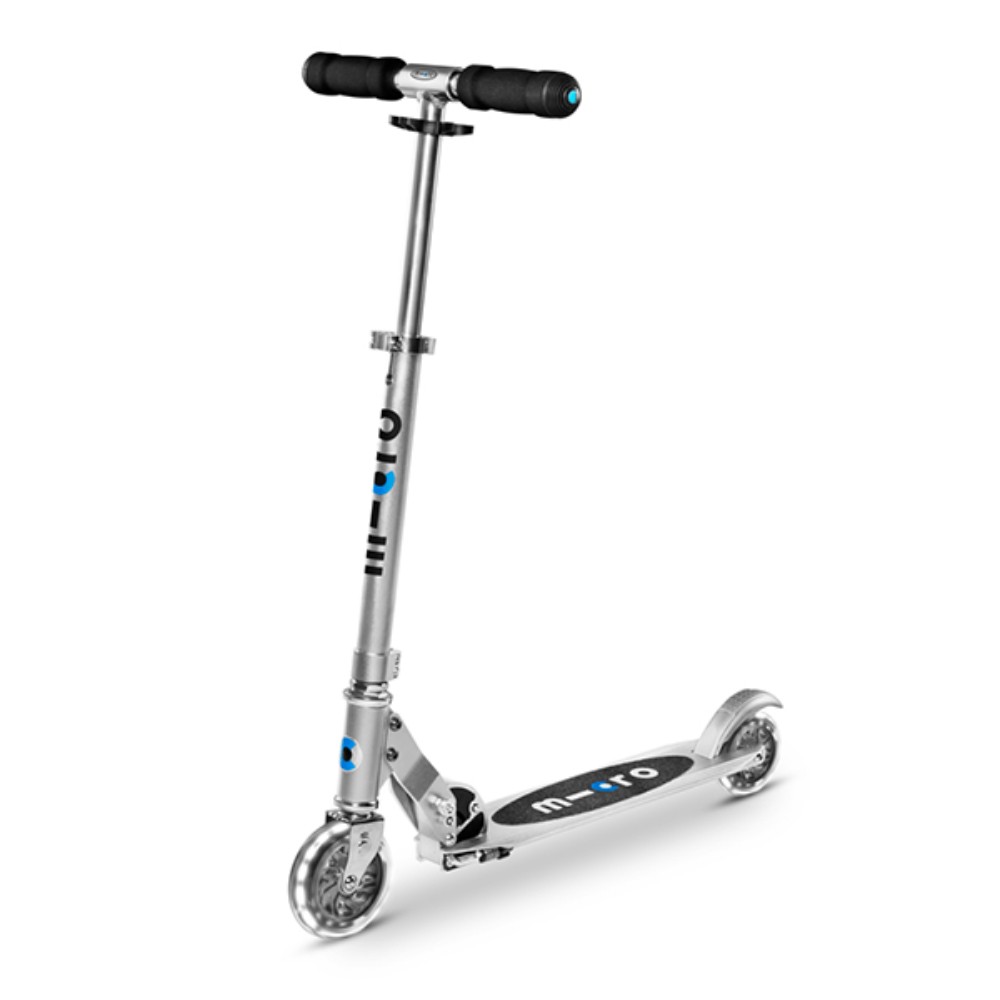 Micro Dječiji romobil Sprite LED Matt, Srebrni