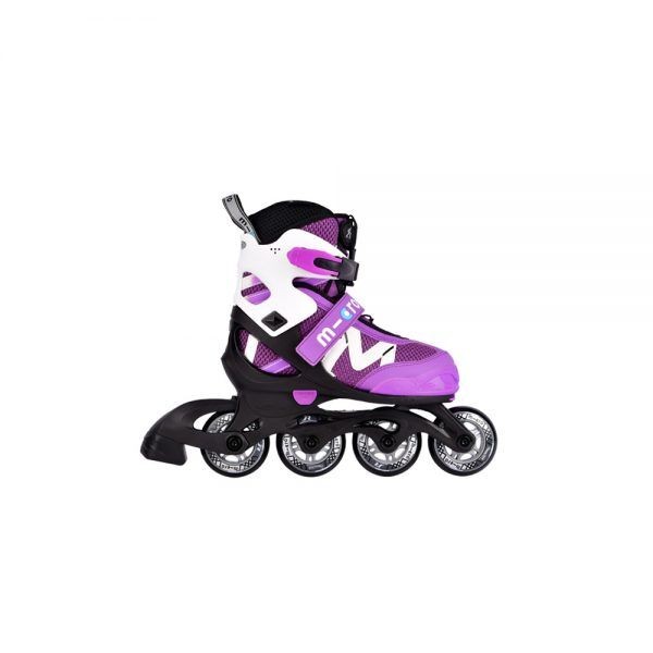 Micro Set rolera Set Mis-New Shaper, Sa kočnicama, Sa kacigom i štitnicima, Ljubičasti