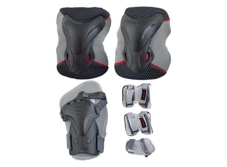 Senhai Dječiji štitnici za koljena i laktove PW-308, Sivo-crni