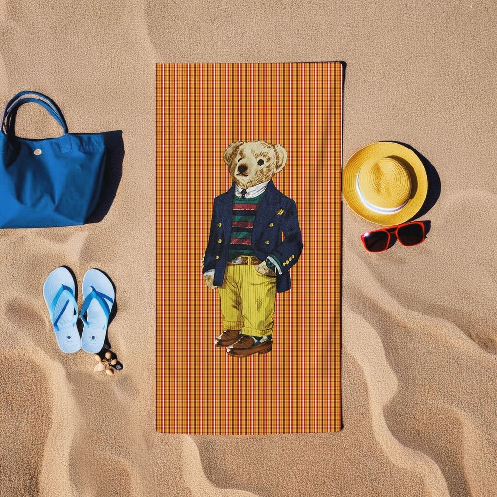 L'essentiel Maison Ručnik za plažu Teddy Bear, 150x150 cm, narandžasta