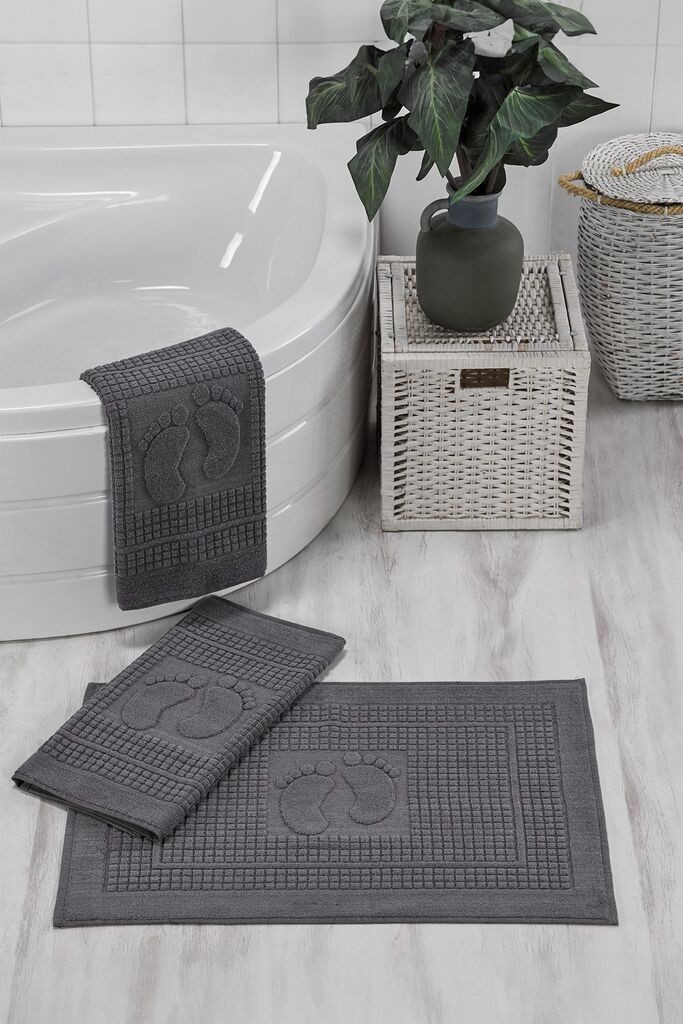 L'essentiel Maison Orma set prostirki za kupatilo, antracit