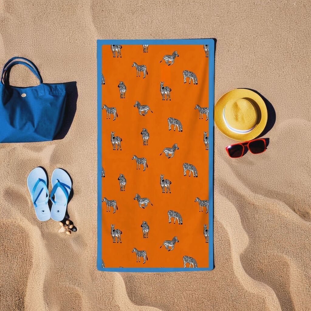 L'essentiel Maison Ručnik za plažu Zebra, 150x150 cm, narandžasta