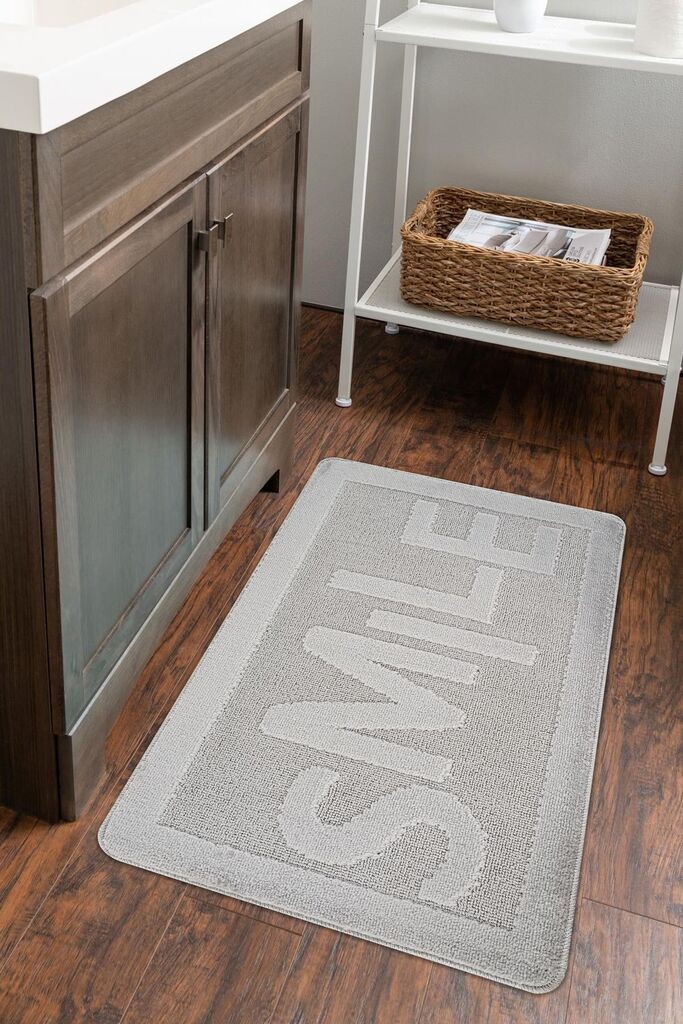 L'essentiel Maison Smile prostirka za kupatilo, 60x100 cm, siva